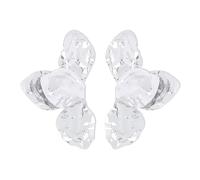 Boucles d'oreilles en métal avec fleurs en forme de goutte - Pendentif complexe - Structure en fer - Bijou tendance pour le quotidien et les fêtes, taille unique, comme décrit