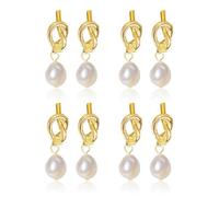 Boucles d'oreilles en or avec perles pour demoiselles d'honneur, proposition de cadeaux, fête de mariage, ensemble de bijoux pour demoiselles d'honneur, boîte Stuffers Accessoires, Zinc, Pas de gemme