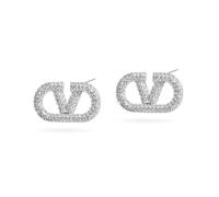 Boucles d'oreilles en Or en Géométrique pour Femme Hypoallergénique Créoles Carré Boucles d'oreille Minimalistes Argent Géométriques Lettre Boucle d'oreille de Bijoux Cadeau (argent)