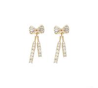 Boucles d'oreilles en or synthétique avec nœud 3,5 cm à porter au quotidien | Nœud captivant, finition dorée, éclat accrocheur, adapté pour un usage de jour et de nuit