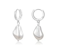 Boucles d'Oreilles en Perles Baroques - Argent Sterling 925 Plaqué Or 14 Carats - Pendantes Triées Sur le Volet