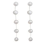 Boucles d'oreilles en perles baroques avec pompons, perles d'eau douce de 10 cm sur tiges en argent, parfaites pour le jour et la nuit, perle, ce n'est pas une pierre précieuse