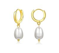 Boucles d'oreilles en perles de culture d'eau douce Boucles d'oreilles en perles pour femmes Boucles d'oreilles en perles plaquées or 14 carats Boucles d'oreilles pendantes en perles