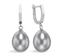 Boucles d'oreilles en perles de culture d'eau douce en forme de goutte 10,5-11 mm blanc, lavande, pêche et couleurs grises et noires traitées par Secret & You | Argent sterling 925