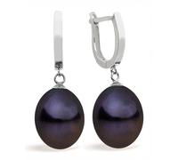 Boucles d'oreilles en perles de culture d'eau douce en forme de goutte 10,5-11 mm blanc, lavande, pêche et couleurs grises et noires traitées par Secret & You | Argent sterling 925