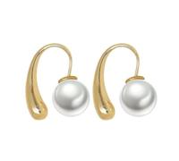 Boucles d'oreilles en perles des mers du Sud ABS en forme de goutte d'eau et imitation perle, tempérament haut de gamme de luxe léger, accessoire d'oreille pour femmes boucles d'oreilles épaisses pour