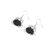 Boucles d'oreilles en pierre - Boucles d'oreilles pendantes en pierre naturelle pour femmes - Pendentif crabe animal tendance en forme d'œuf améthystes crochet en cristal - Bijoux de Noël, lave,