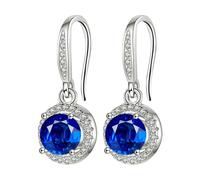 Boucles d'oreilles en pierre quatre pierres rondes sac boucles d'oreilles femme moissanite est connue pour son indice réfractif supérieur et ses couleurs vives. Les boucles d'oreilles avec boucles