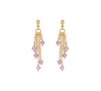 Boucles d'oreilles en pierres Améthyste femme Sloya Elyssa Violet 3,5x1,3 cm