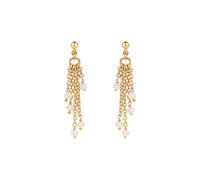 Boucles d'oreilles en Pierres de Lune femme Sloya Elyssa Blanc 3,5x1,3 cm