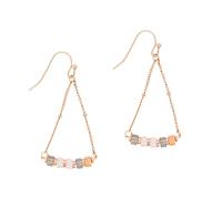 Boucles d'oreilles en Pierres de Lune femme Sloya Piana Blanc 4,7x2,2 cm