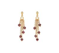 Boucles d'oreilles en pierres femme Sloya Elyssa Rouge 3,5x1,3 cm