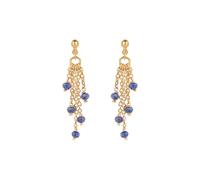 Boucles d'oreilles en pierres Lapis-lazuli femme Sloya Elyssa Bleu 3,5x1,3 cm
