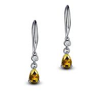 Boucles d'oreilles en Pierres précieuses améthyste Citrine pour Femmes, Bijoux en Saphir