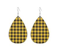 Boucles d'oreilles en tartan écossais MacLeod de Lewis, tartan de chasse écossais Macrae, accessoires de mode en forme de goutte d'eau