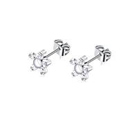 Boucles d'oreilles en titane Labret zircon cubique boucles d'oreilles blanches hypoallergéniques sans nickel pour femmes filles cadeau d'anniversaire