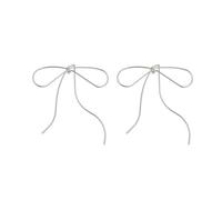 Boucles D'oreilles En Vergot De Légère Pour Les Femmes Élégant Pendentif Suspension Drop Instruction Bijoux Argenté Bowknot