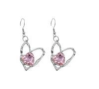 Boucles d'oreilles en Zircon de luxe léger, pendentif en alliage d'amour coloré, Style doux et Cool, bijoux haut de gamme pour femmes Boucles D'Oreilles Femme