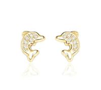 Boucles d'Oreilles Enfant dauphin Or Jaune 18 Carats (750/1000)
