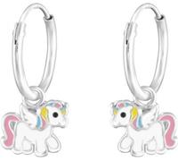 Boucles d'oreilles enfants en argent avec licorne Ange