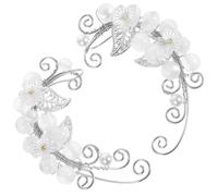 Boucles D'oreilles Enveloppantes Délicates en Alliage Argenté | Ornement Fleur et Goutte de Résine, pour Souvenirs et Célébrations, Style Unique