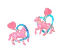 Boucles D'oreilles Enveloppées De Cartes À Cœur Acrylique Tendance