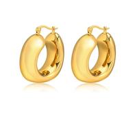 Boucles d'oreilles étalon épais cerceau rond des boucles d'oreille femme géométrique minimaliste de mariage boho fête