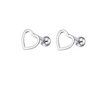 Boucles d'oreilles étalons en Or Jaune 18K pour Femmes, Boucles d'oreilles de pote de Cartilage de cardiars Creux polis polis pour Femmes pour Femmes