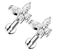 Boucles d'oreilles étalons pour femmes, boucles d'oreilles de cartilage, boucles d'oreilles perforantes en forme de cartilage papillon pour femmes | Sortir ensemble Stage Voyage Bijoux respectueux de