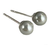 Boucles d'oreilles Étude Perle Design Minimaliste | Argent 925 , tiges hypoallergéniques, sécurité cutanée, design géométrique pur