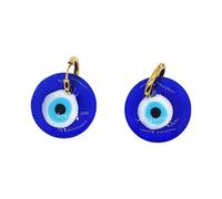 Boucles d'oreilles européennes et tendance en verre bleu pour femme avec boucle d'oreille simple diable