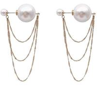 Boucles d'oreilles exquises à glands de perles charmantes élégantes longues boucles d'oreilles Festival cadeau d'anniversaire accessoires bijoux pour femmes Durable et attrayant