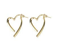 Boucles d'oreilles exquises en forme de cœur - Élégantes - À porter au quotidien - En alliage - Pour tenues quotidiennes, taille unique, Comme décrit, Comme décrit.