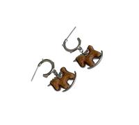Boucles d'oreilles fabriquées à la main en forme de cheval à bascule - Accessoires pour un usage quotidien et une fête décontractée, One Size, Comme décrit, Comme décrit.