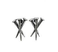 Boucles d'oreilles fantaisie en argent sterling 925 pour femme, boucles d'oreilles à tige en forme de clous gothiques vintage, hypoallergéniques, tendance, style bohème rétro, style antique