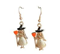 Boucles d'oreilles fantaisie en forme d'animal de dessin animé fabriquées avec des matériaux respectueux de l'environnement - Excellent pour démarrer une conversation lors de réunions sociales