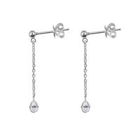 Boucles d'oreilles fantaisie pour femme en or 14/18 carats avec pendentif en moissanite en forme de poire 1 carat, Moissanite