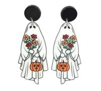 Boucles d'oreilles fantôme d'Halloween - Boucles d'oreilles pendantes en acrylique | Boucles d'oreilles fantôme hantées, boucles d'oreilles gothiques, bijoux sur le thème d'Halloween pour Halloween