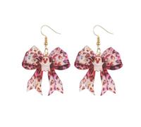 Boucles d'oreilles fantômes d'Halloween pour femme - Boucles d'oreilles pendantes - Motif léopard - Nœud effrayant - Accessoires de fête d'Halloween, L, Acrylique, Pas de gemme