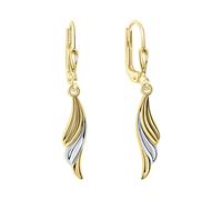 Boucles d'oreilles Fascination by Ellen K. en or jaune 585 design bicolore in...