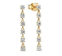 Pandora Créoles Timeless en métal plaqué or 14 carats avec zircones cubiques transparentes