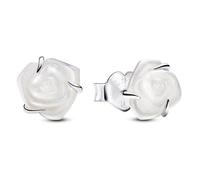 Pandora Clous d'Oreilles Rose Blanche en Fleur Argent Massif one size