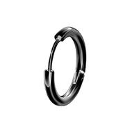 Boucles d'Oreilles Femme Acier Inoxydable Noir, Boucles d'Oreilles Femme Creoles Simple et Élégant Boucle d Oreille