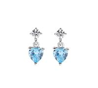 Boucles D'oreilles Femme Amen PRINCESS Aigue-Marine En Argent 925 Code ECUBAC