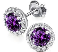 Boucles D'Oreilles Femme Argent, Boucle D Oreille Homme Femme Zirconium Boucles D'Oreilles en Diamant Pour Femmes Hommes