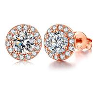 Boucles D'Oreilles Femme Argent, Boucle D Oreille Homme Femme Zirconium Boucles D'Oreilles en Diamant Pour Femmes Hommes