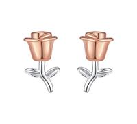Boucles D'Oreilles Femme Boucles d'oreilles trois roses exquises de Style coréen et français pour femmes, littéraires douces de tempérament pour amies (B, 1x0 5cm)