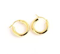 Boucles d'oreilles Femme Couleur Or,Mesdames Golden Round Grandes Boucles d'oreilles Tout Le Corps 925 Matériel Boucles d'oreilles Minimalisme Brillant Os De L'Oreille Oreilles Vêtements De Tous L