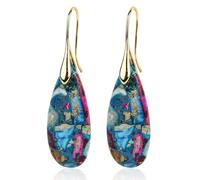 Boucles d'oreilles Femme CZ Pendantes, Boucles d'oreilles pendantes vintage, Boho Fantaisie Boucles d'Oreilles, plaquées or/Hypoallergéniques, pour femme
