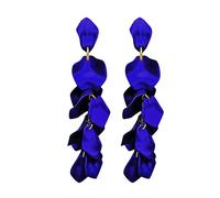 Boucles d'oreilles Femme d'oreilles mignonnes pendantes de dessin animé mignon feuille (Dark Blue, One Size)